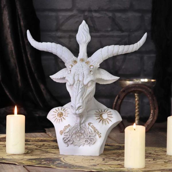 Photo #5 of product B5780U1 - White Baphomet Bust 33.5cm