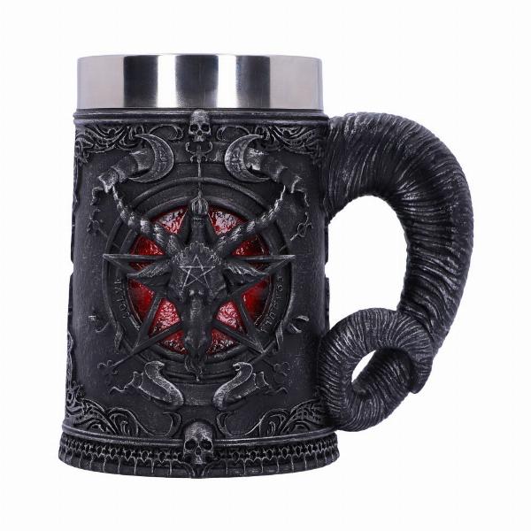 Photo #1 of product B4648N9 - Baphomet Sabatic Goat Diety Tankard 16.5cm