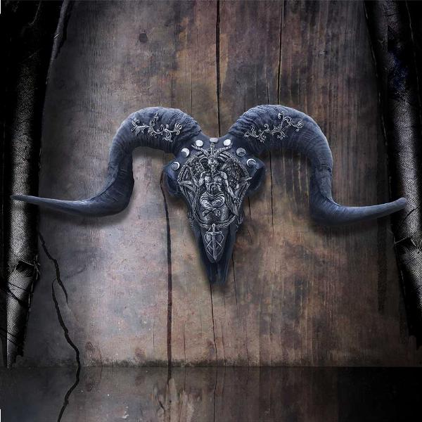 Photo #5 of product D6721A24 - Baphomet's Veneration Skull Wall Plaque 53cm