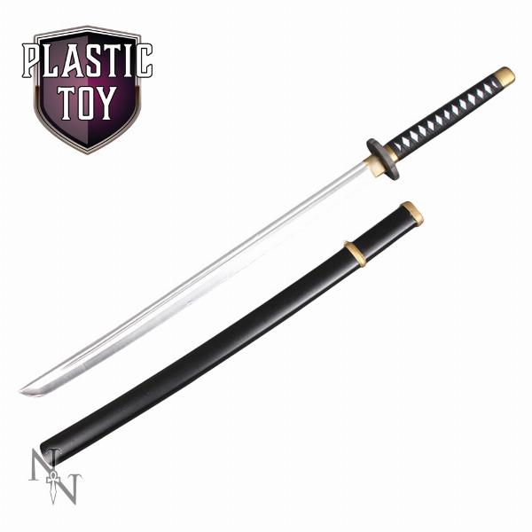 Photo #1 of product U2045F6 - Black and White Handled Katana 99cm