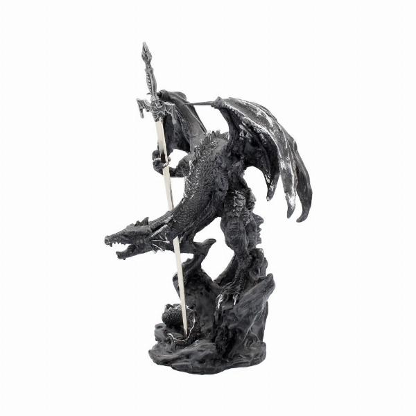 Photo #2 of product AL50255 - Gothic Black Dragon Sword Letter Opener Figurine