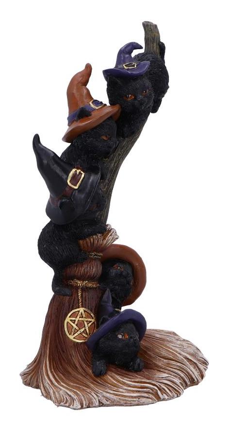 Photo #4 of product U6870C24 - Broomstick Kindle Witchy Black Cats Ornament