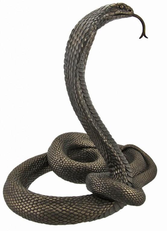 Photo of Cobra Bronze Snake Figurine