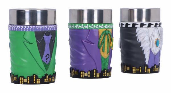 Photo #4 of product B6636B24 - DC Batman Villain Mini Cup Set Featuring The Joker, The Riddler and The Penguin