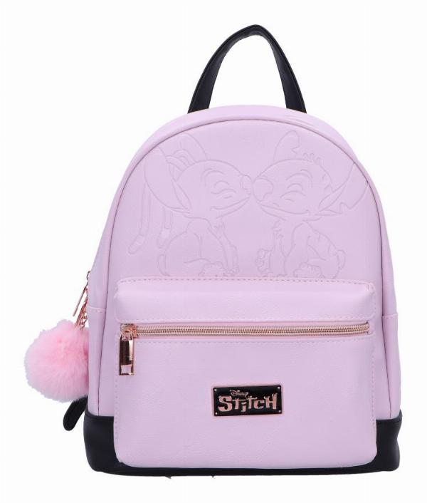 Photo #1 of product C6806B24 - Disney Stitch and Angel Backpack in Baby Pink