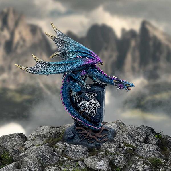 Draconic Dragon On Sigil Figurine 17.5cm | Gothic Gifts