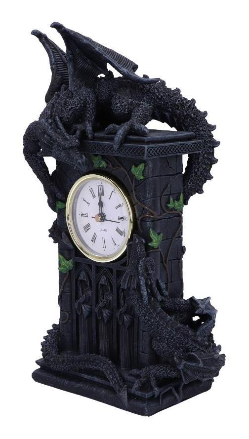 Photo #1 of product NOW114 - Duelling Dragons Clock Dragon Ivy Mantel Clock