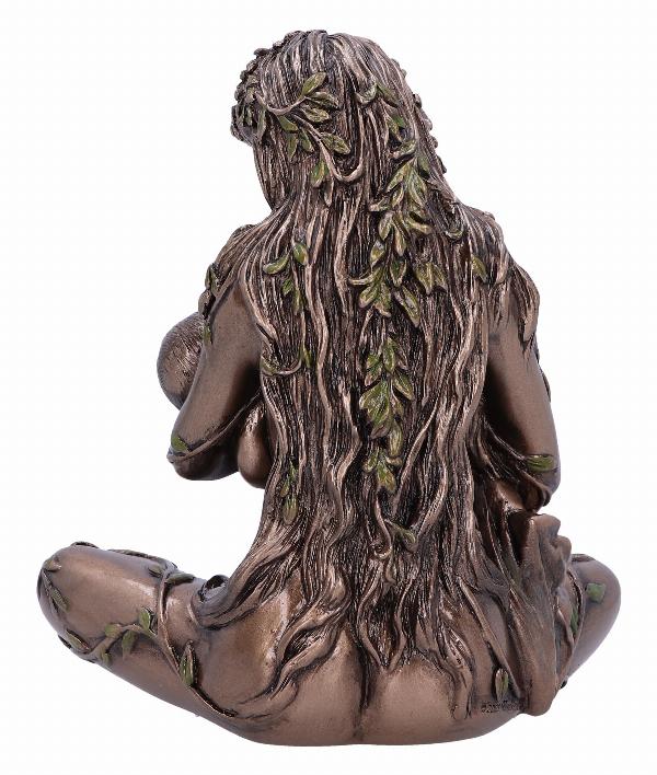Photo #3 of product D6557Y3 - Earth Mother and baby bronze figurine