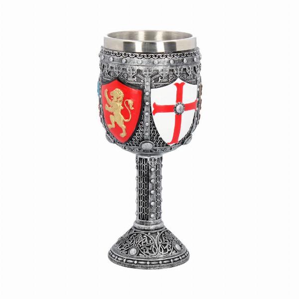 Photo #3 of product B3231H7 - English Three Lions Shield St George Henry IV Wine Goblet