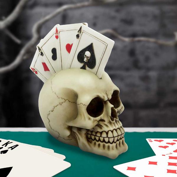 Photo #5 of product U6723A24 - Four of a Kind Playing Cards Skull Head 19cm