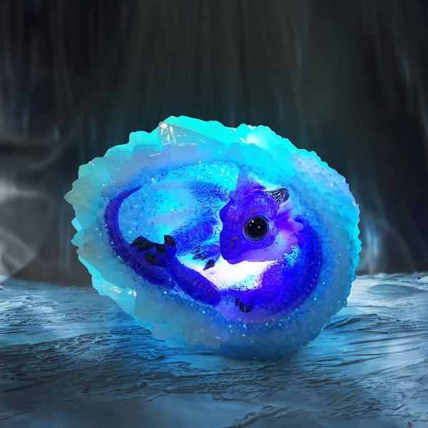 Photo #5 of product U6707A24 - Geode Nest (Purple) Illuminating Figurine