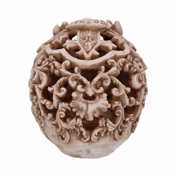 Photo #3 of product U5275S0 - Gothic Design Carved Skull Figurine Ornament