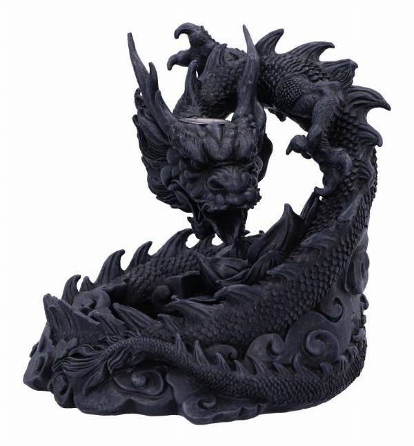 Photo #2 of product U6335X3 - Heilong Asian Inspired Dragon Backflow Incense Burner 17.5cm