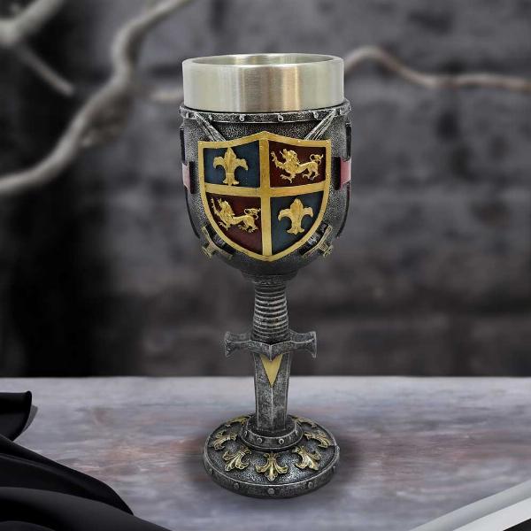 Photo #5 of product U6714A24 - Heraldic Medieval Goblet 20cm