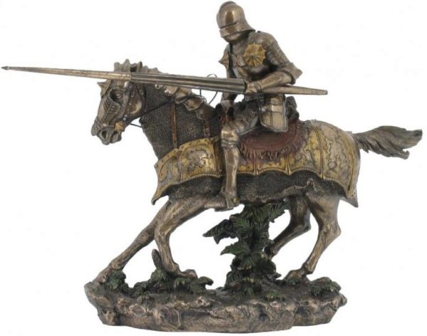 Photo of Jousting Knight Bronze Figurine
