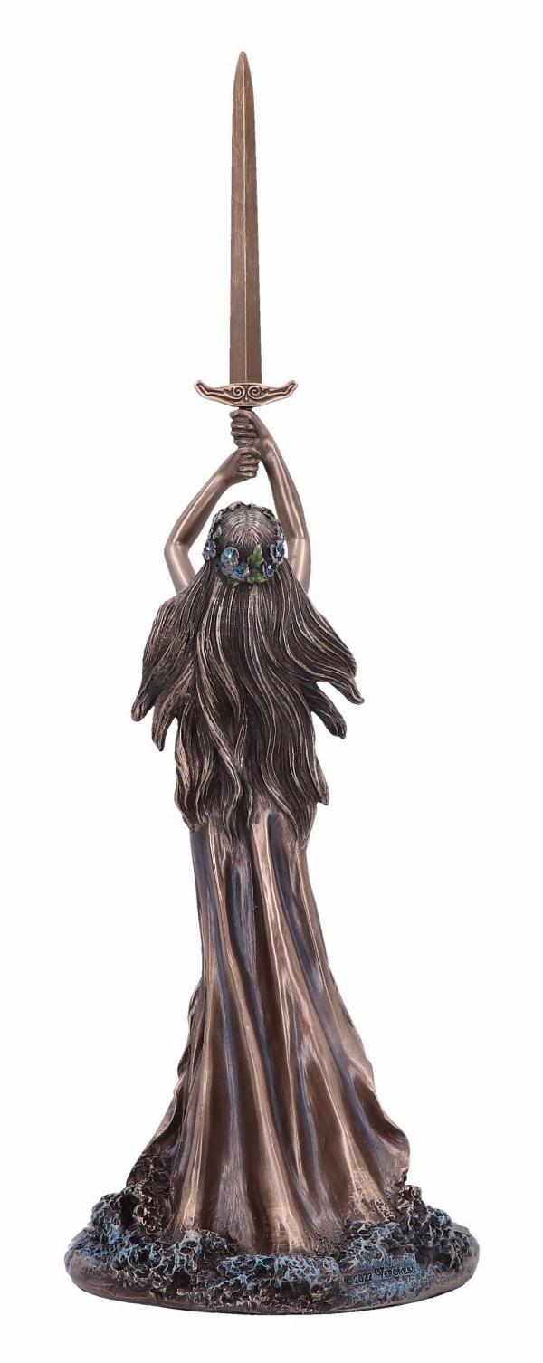 Photo #3 of product D6578Y3 - Lady of the Lake and Excalibur Bronze Figurine