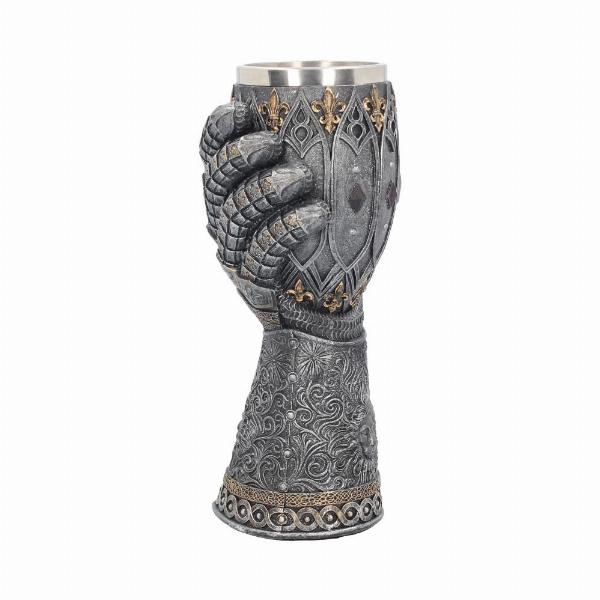 Photo #4 of product B2404G6 - Medieval Lion Heart Gauntlet Armour Goblet