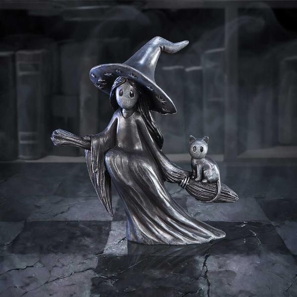 Photo #5 of product B6937C24 - Little Souls Beam Witch on Broom Figurine