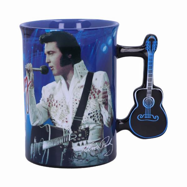 Photo #1 of product C5229S0 - Elvis The King of Rock and Roll Blue Mug