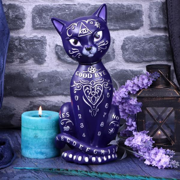 Photo #5 of product B5266S0 - Purple Mystic Kitty 26cm Ouija Cat Figurine
