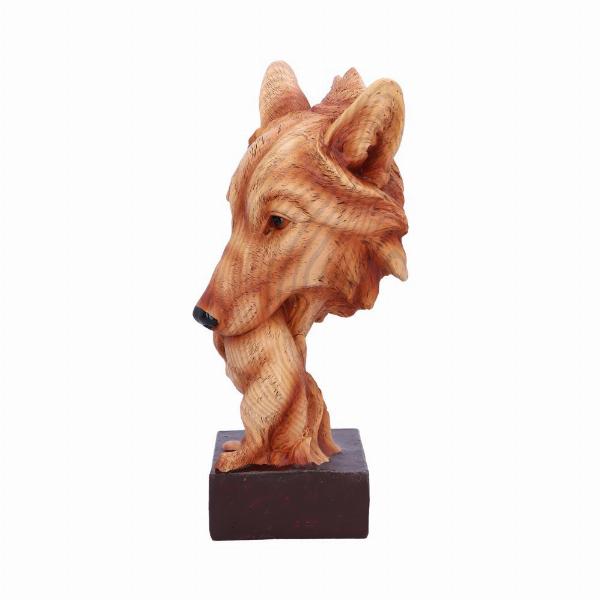 Photo #2 of product H5034R0 - Natural Protection Wolf Mother and Cub Wood Effect Bust