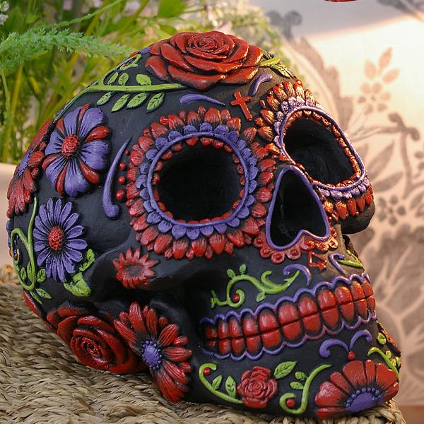 sugar skull lamp