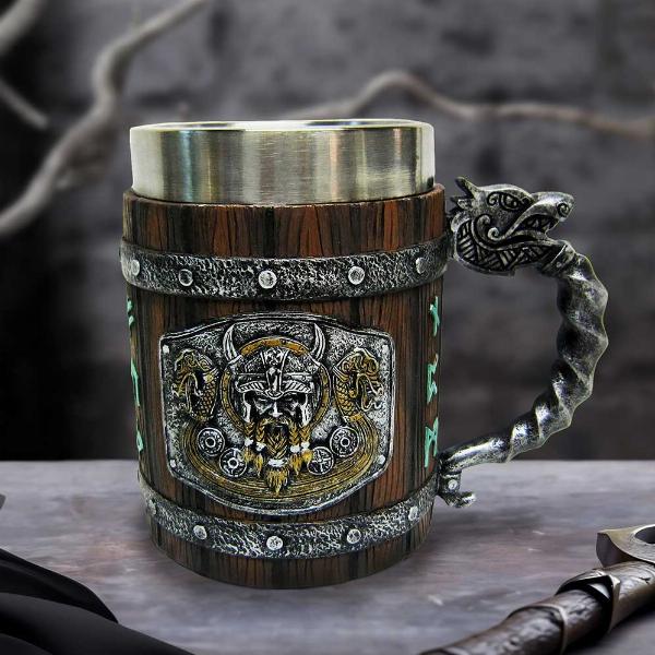 Photo #5 of product D6764A24 - Medieval Norseman Tankard 16cm