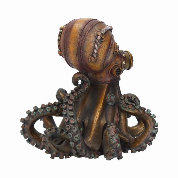 Photo #4 of product D1979F6 - Bronze Octo-Steam Steampunk Octopus Squid Figurine