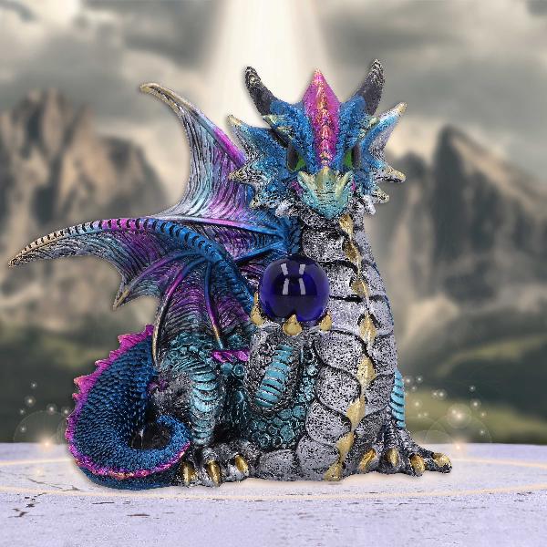 Photo #5 of product U6563Y3 - Orb Hoard Dragon Figurine (Blue)