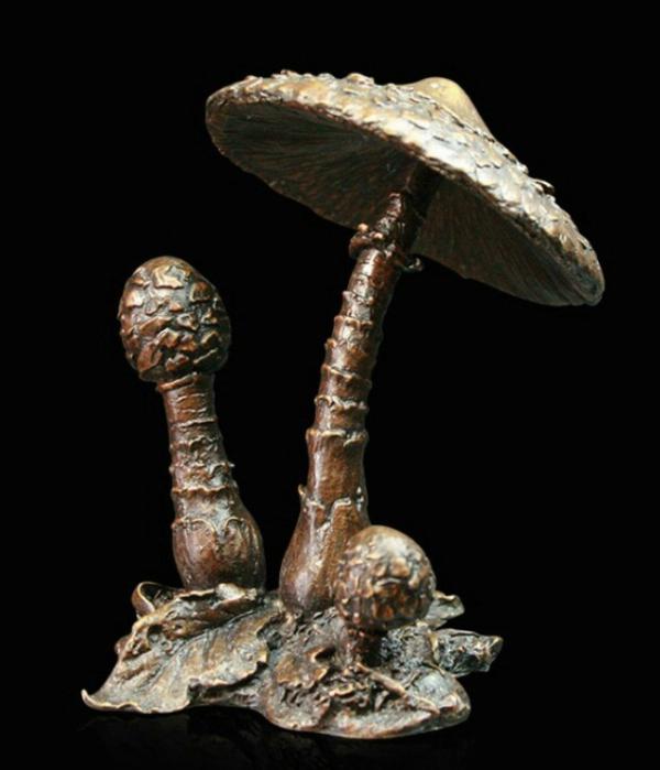 Photo of Parasol Mushroom Bronze Sculpture (Limited Edition) Keith Sherwin Nature Trail