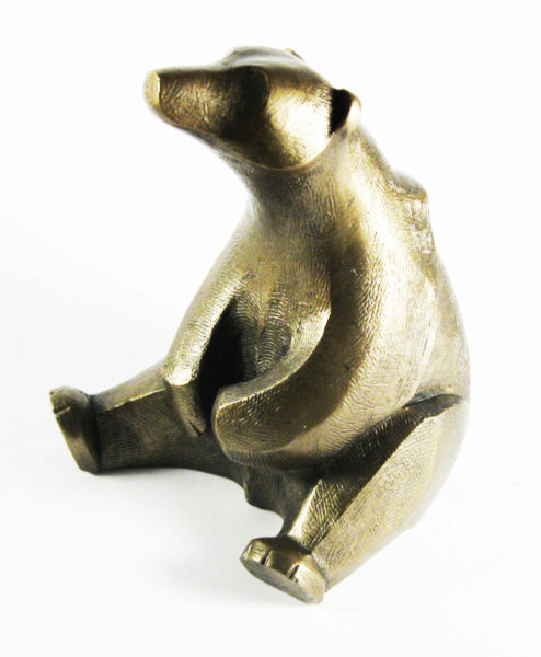 Photo of Polar Bear Sitting Bronze Sculpture (Frith)