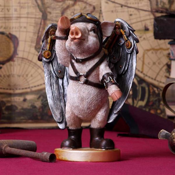 Photo #5 of product U5733U1 - Steampunk Pig Figurine 23cm
