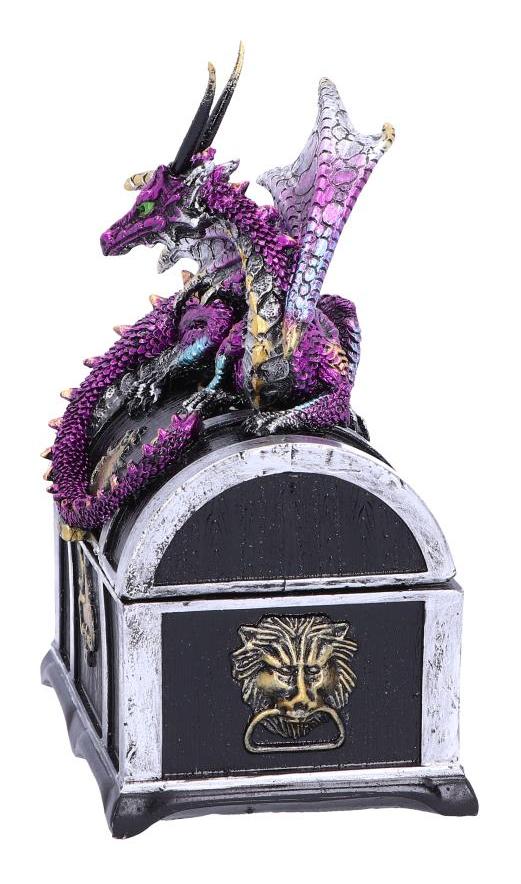Photo #2 of product U4800P9 - Reptilian Riches Dragon Sitting on a Treasure Chest Storage Box