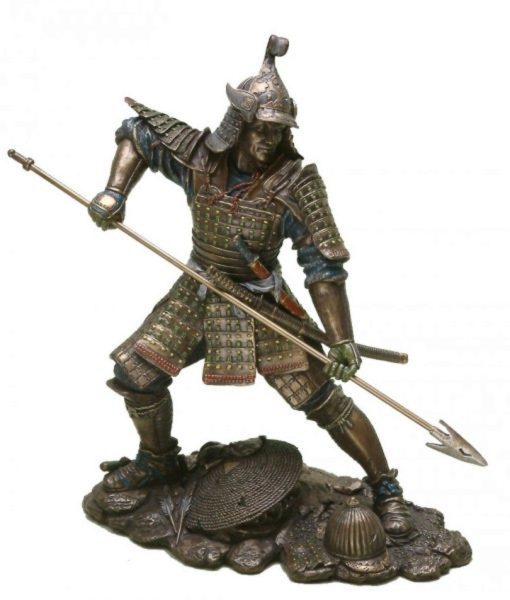 Samurai with Spear Bronze Figurine Bronze Gifts