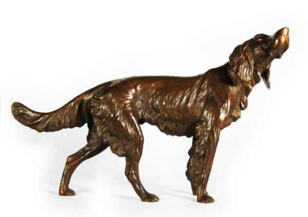 Photo of Setter Looking Up Bronze Ornament