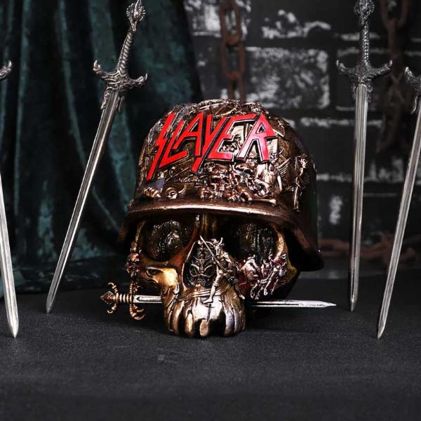 Photo #5 of product B5577T1 - Officially Licensed Slayer Eagle Helmet Skull Logo Trinket Box