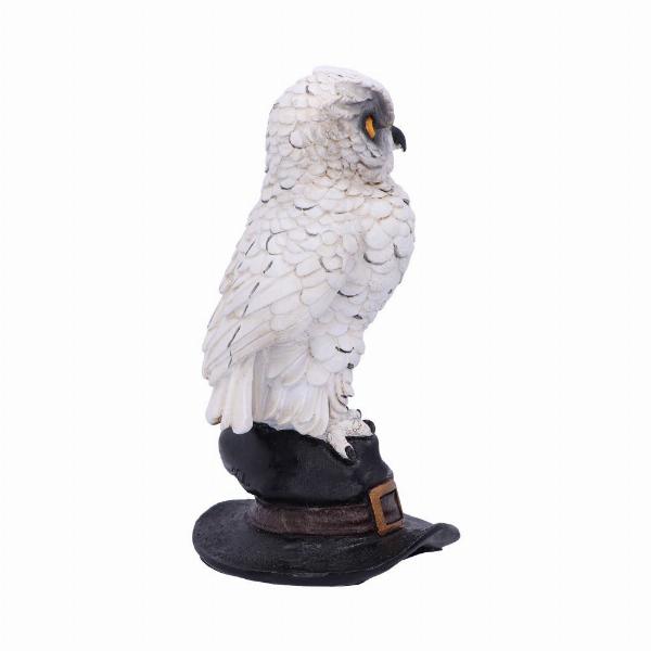 Photo #4 of product D4966R0 - Soren White Horned Owl Perched on a Witches Hat Figurine