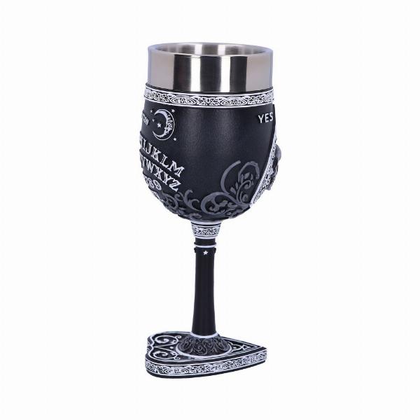 Photo #2 of product B5141R0 - Black and White Spirit Board Goblet Glass