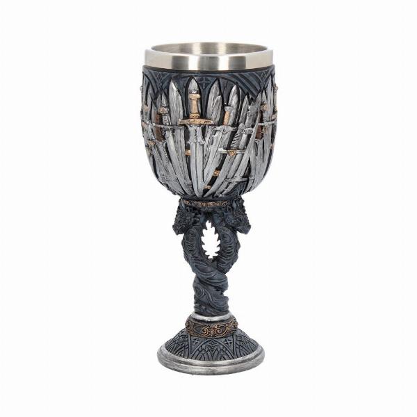 Photo #1 of product B2947H7 - Nemesis Now Medieval Sword Dragon Wine Goblet