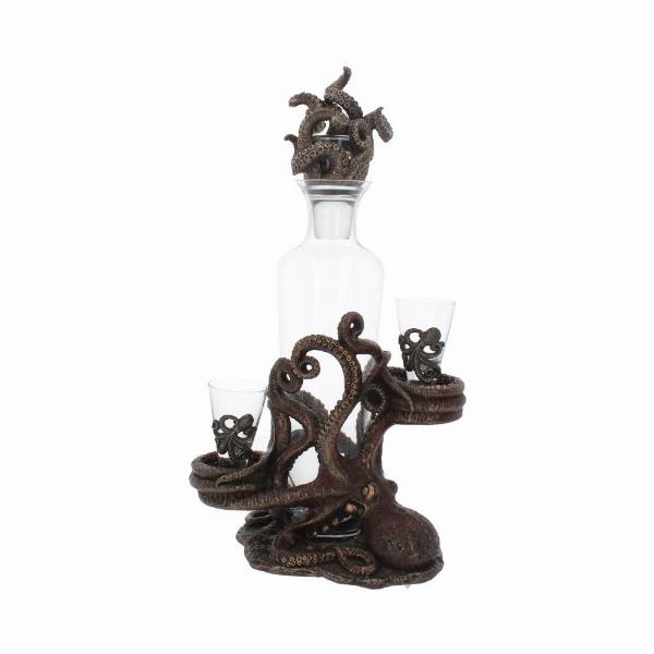 Photo #2 of product D3144H7 - Tentacle Temptation Octopus Squid Bottle and Shot Glass Holder