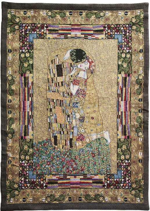 Phot of The Kiss By Gustav Klimt Wall Tapestry I