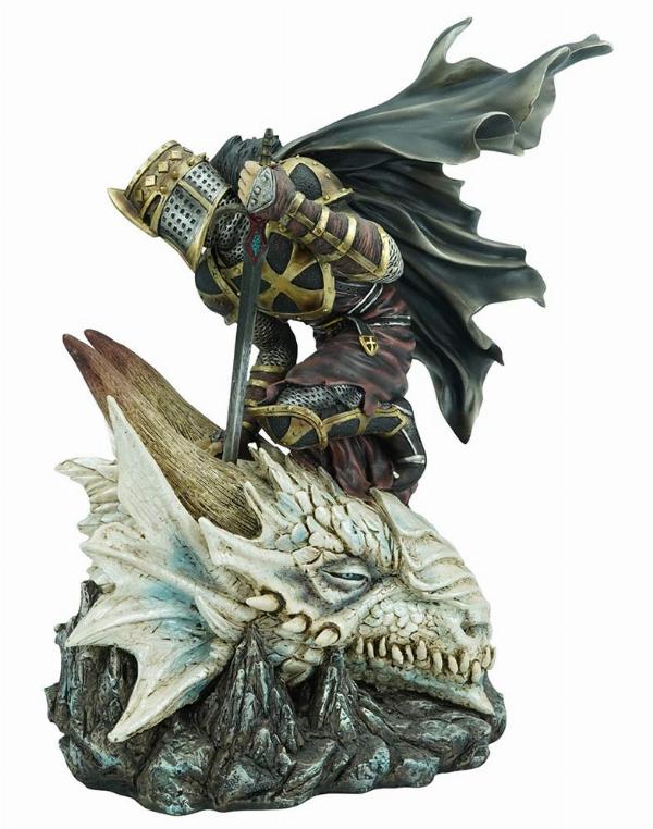 Photo #3 of product D7172B25 - The Price of Valour  Heroic Knight Over Slain Dragon Figurine