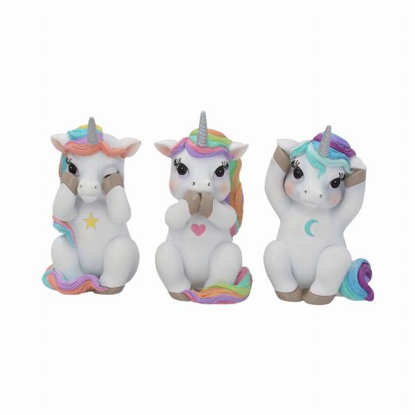 Photo #5 of product B3715K8 - Three Wise Cutiecorns Ornament Cute Unicorn Figurine Set