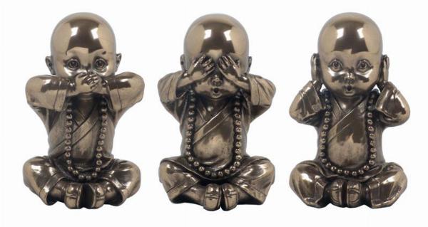 Photo of Three Wise Monks Buddha Bronze Ornaments