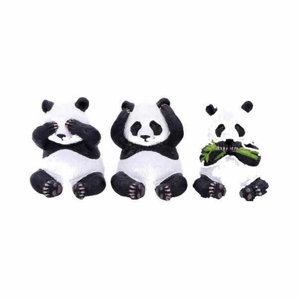Photo #2 of product B4859P9 - Three Wise Pandas Bear Ornaments
