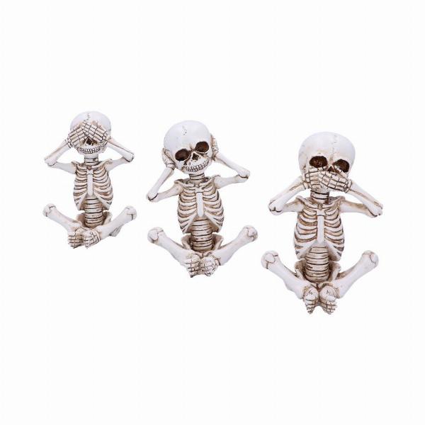 Photo #5 of product D4928R0 - See No, Hear No, Speak No Evil Skellywag Skeleton Figurines