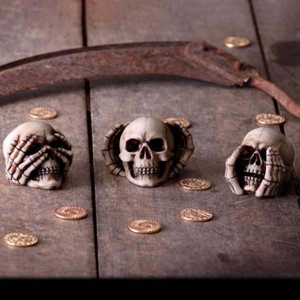 Photo #5 of product D5732U1 - Three Wise Skulls 7.6cm