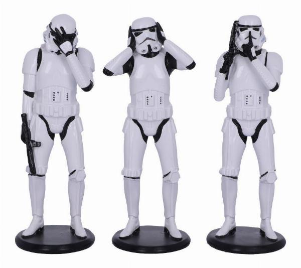 Photo #1 of product B4889P9 - The Original Stormtrooper Three Wise Sci-Fi Figurines