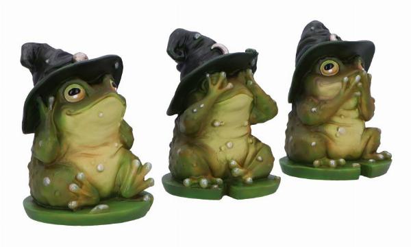 Photo #4 of product B6904C24 - Three Wise Wizard Toad Figurines