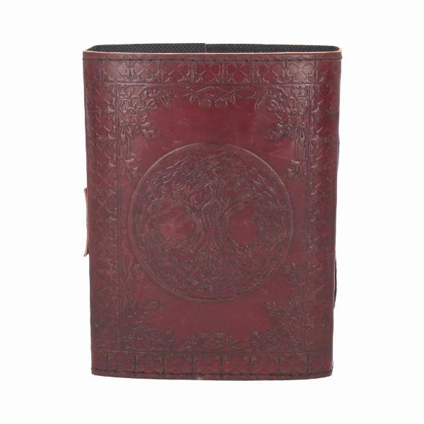 Photo #4 of product D1665E5 - Lockable Tree Of Life Red Leather Journal 15 x 21cm